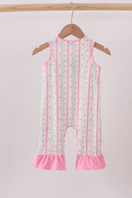 Load image into Gallery viewer, Floral tulip smocked ruffle romper
