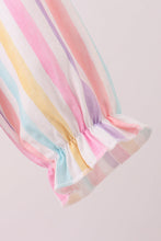 Load image into Gallery viewer, Multicolored heart smocked bow bubble
