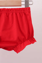 Load image into Gallery viewer, Red princess embroidery bloomer set
