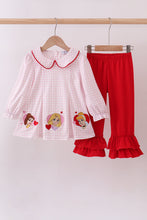 Load image into Gallery viewer, Red princess embroidery pants set
