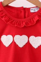 Load image into Gallery viewer, Red heart french knot bloomer set
