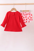 Load image into Gallery viewer, Red heart french knot bloomer set
