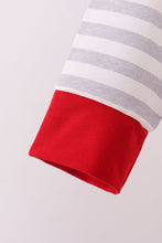Load image into Gallery viewer, Red stripe construction embroidery pants set

