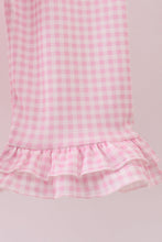 Load image into Gallery viewer, Red heart bow applique ruffle pants set
