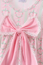 Load image into Gallery viewer, Pink bow floral pants set
