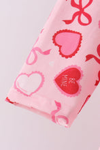 Load image into Gallery viewer, Red heart bow print pants set
