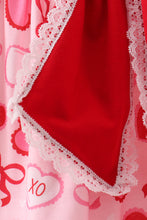 Load image into Gallery viewer, Red heart bow print pants set
