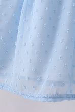 Load image into Gallery viewer, Blue clover embroidery swiss dot shorts set
