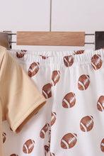 Load image into Gallery viewer, Game day football applique shorts set
