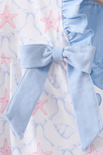 Load image into Gallery viewer, Blue starfish shell ruffle bloomer set
