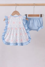Load image into Gallery viewer, Blue starfish shell ruffle bloomer set
