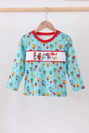Mint Dr. Seuss smocked top