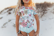 Olivia Mint Sea Rash Guard Swimsuit