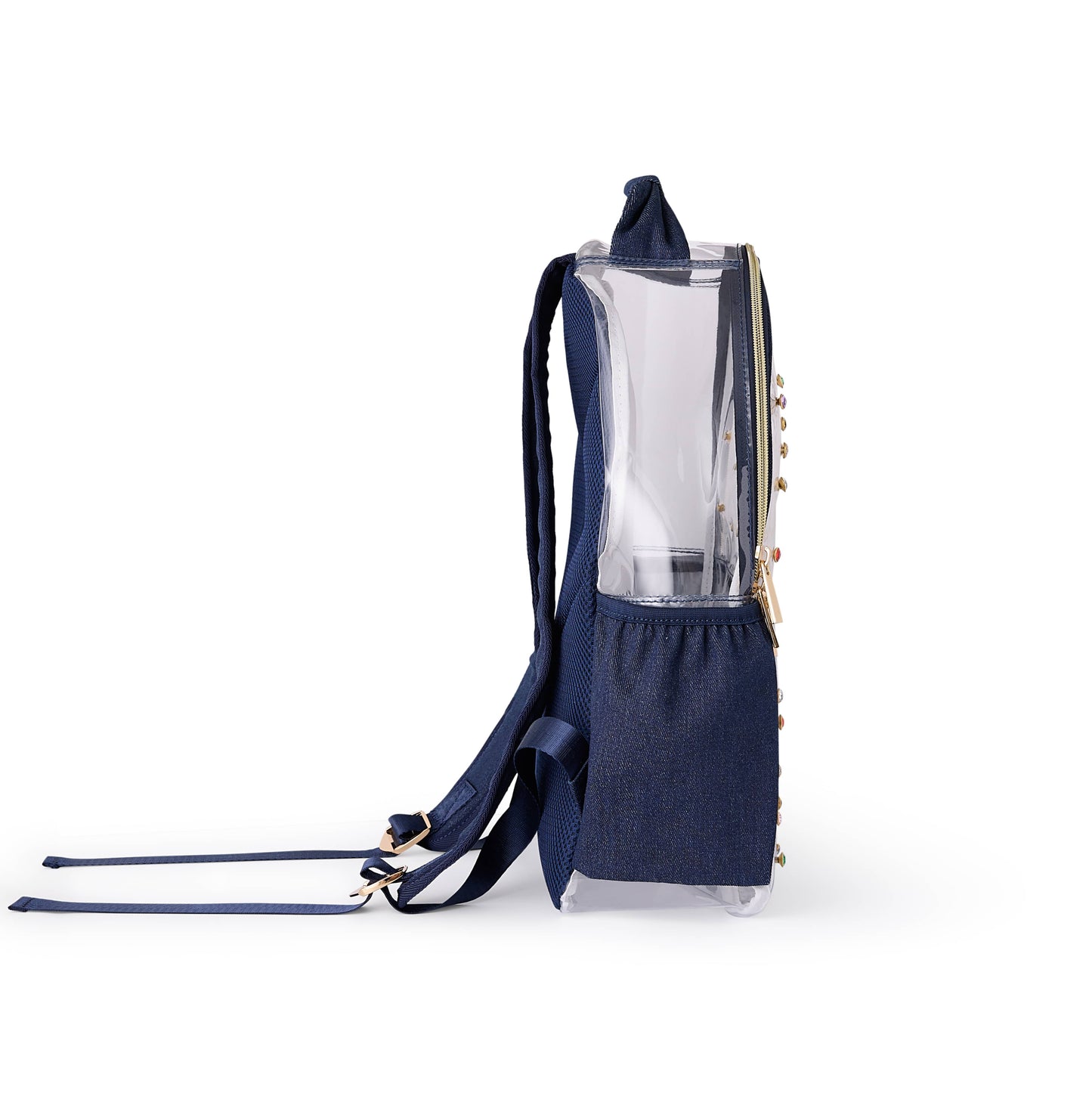 Denim and Gems Clear Backpack