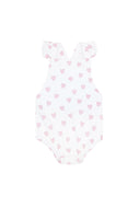 Pink Heart Print Ruffle Bubble