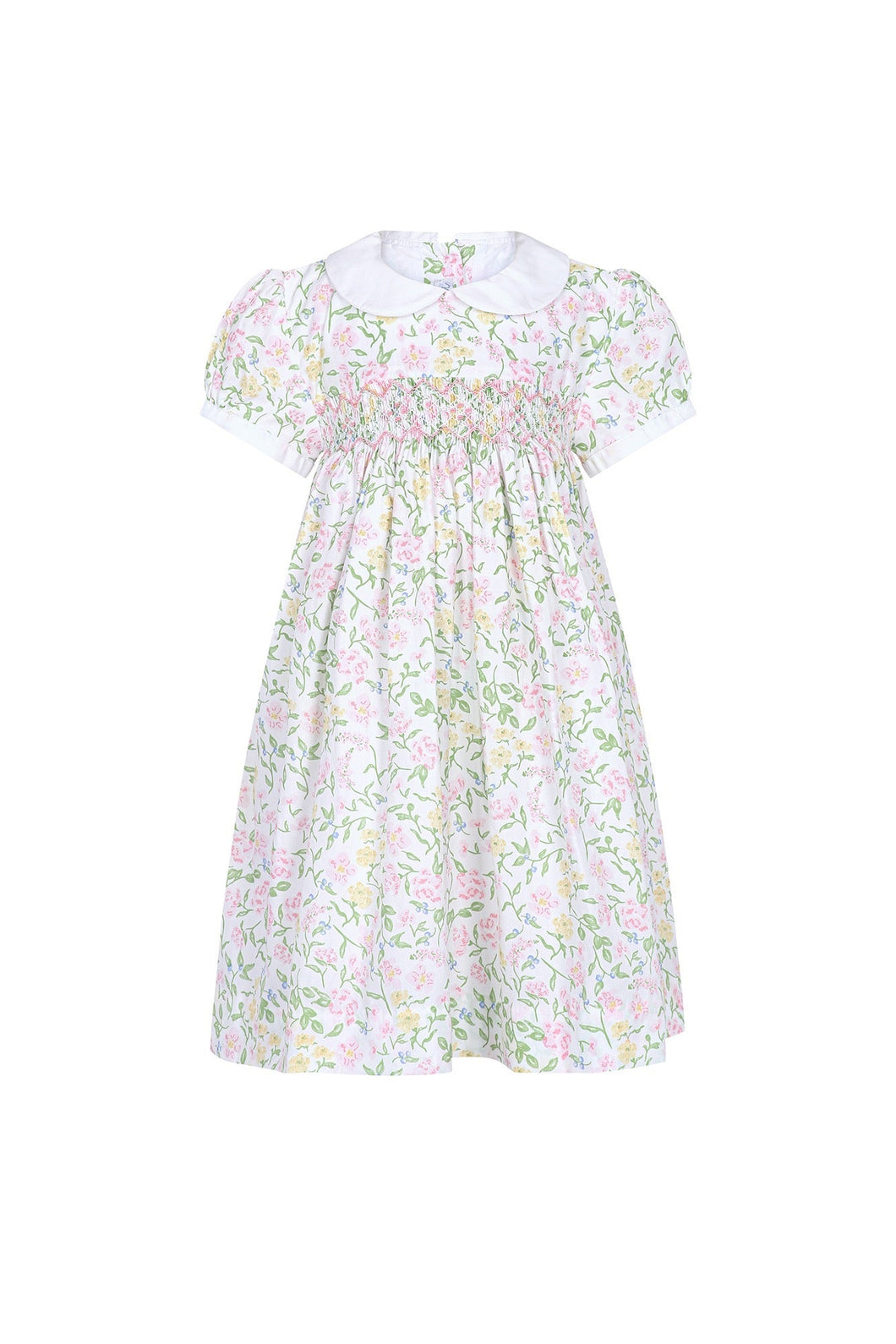 Berry Wildflowers Woven Smocked Dress