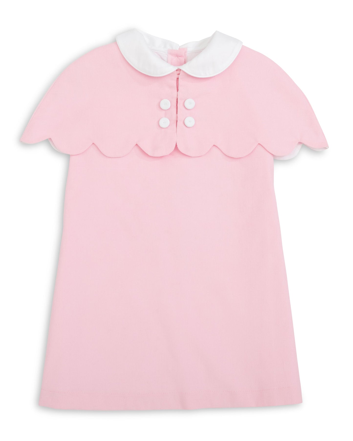 The Capelet Dress in Miriam - Pink Pinwale Corduroy