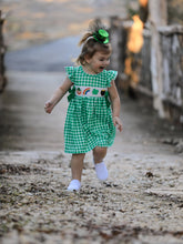 Load image into Gallery viewer, St. Patrick's Day Girls Shamrock Smocking Embroidery Dress
