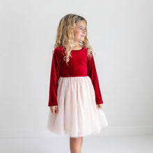 Load image into Gallery viewer, Red Velvet Tulle Dress
