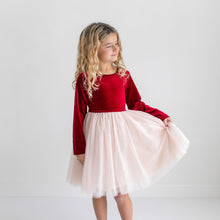 Load image into Gallery viewer, Red Velvet Tulle Dress
