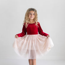 Load image into Gallery viewer, Red Velvet Tulle Dress

