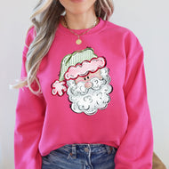 Retro Santa, Christmas, Stripes Sweatshirt