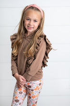 Load image into Gallery viewer, Chocolate Floral Ruffle Sweater Pant Set
