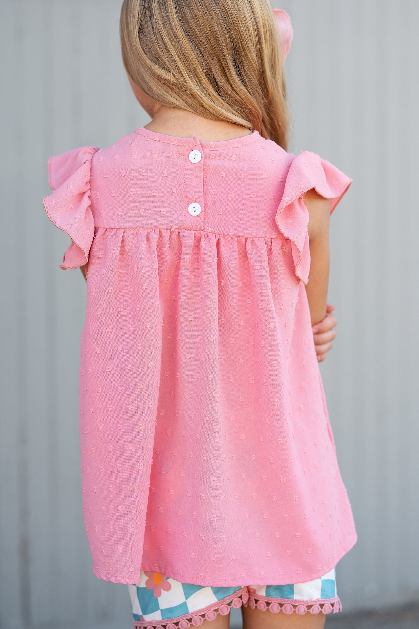 Teal Check Wave Short Set