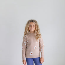 Load image into Gallery viewer, Beige Flower Sweater
