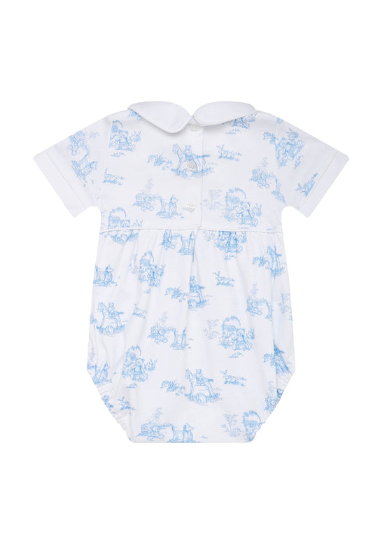 Blue Toile Baby Bubble