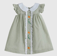 Load image into Gallery viewer, Green Gingham Pumpkin Peter Pan Collar Dress - Image #1
