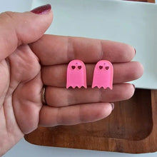 Load image into Gallery viewer, Ghost Studs - Pink Glitter - Image #5
