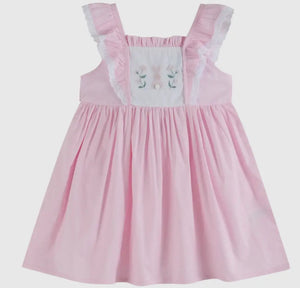 Pink Bunny Ruffle Shoulder Dress - Image #6