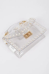 Pearl Studs Transparent Statdium Clear Bag - Image #4