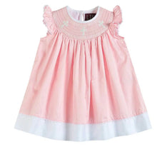 Load image into Gallery viewer, Light Pink Three Crosses Smocked Bishop Dress - Image #1
