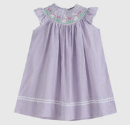 Light Purple Seersucker Easter
Bunny Smocked Bishop Dress - Image #1