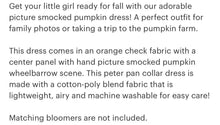 Load image into Gallery viewer, Picture Smocked Pumpkin Dress - Image #2
