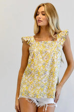 Load image into Gallery viewer, FLORAL PRINTED RUFFLE SLEEVELESS TOP - Image #8
