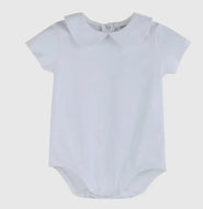 Preorder ETA 7/15-8/15-The perfect onesie-White Collar Baby Romper Girl Or Boy - Image #1