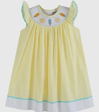 Load image into Gallery viewer, Yellow Popsicle Smocked Bishop Dress - Image #1
