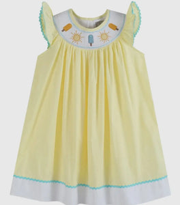 Yellow Popsicle Smocked Bishop Dress - Image #1