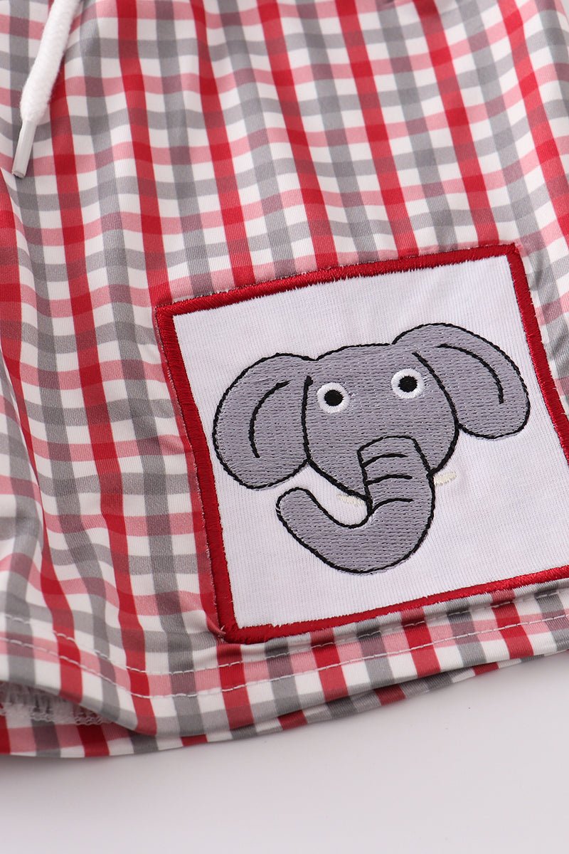 Alabama elephant embroidery boy swim trunks - Abbies Place