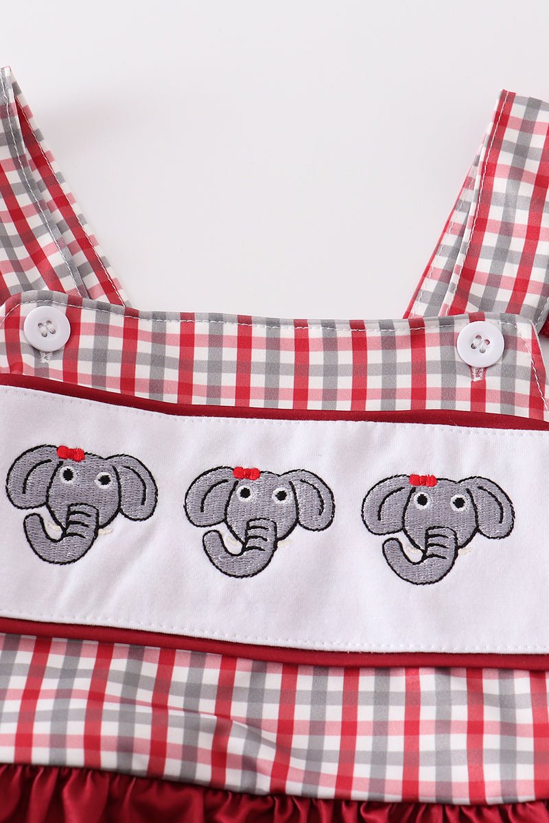 Alabama elephant embroidery girl one - piece swimsuit - Abbies Place