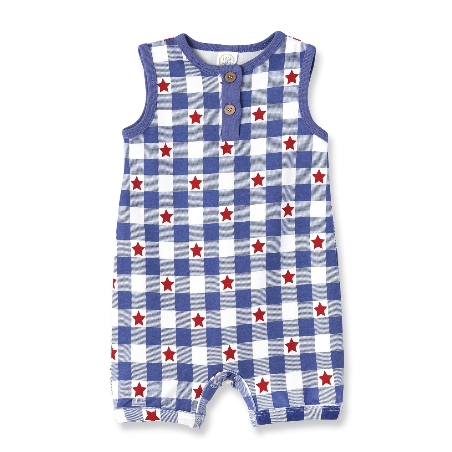 Americana Bamboo Short Baby Romper - 4th of July - Abbies Place