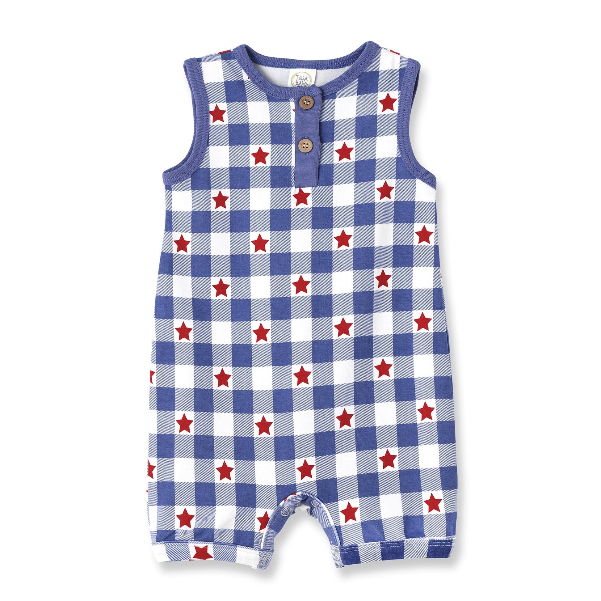 Americana Bamboo Short Baby Romper - 4th of July - Abbies Place