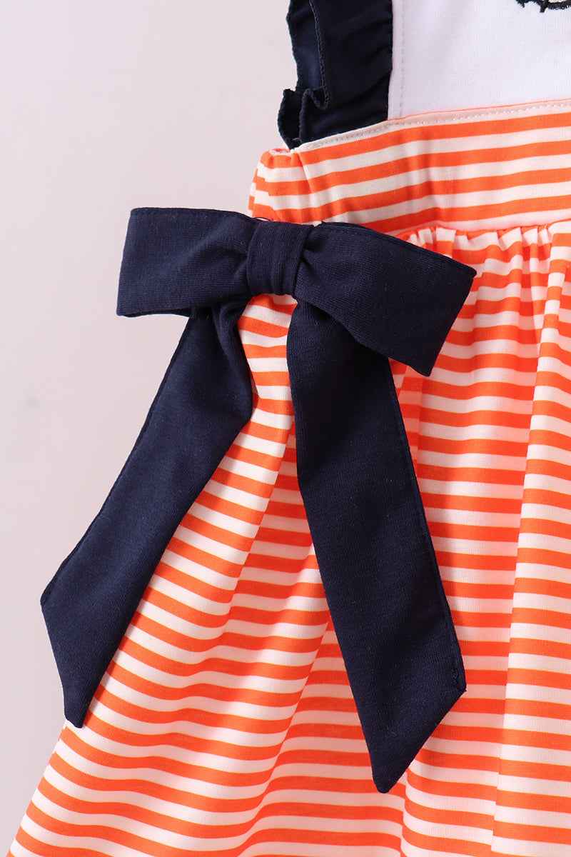 Auburn embroidery ruffle stripe pants set - Abbies Place