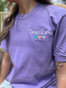 Teacher Embroidered Tee - Image #2