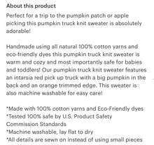 Load image into Gallery viewer, Pumpkin Truck Knit Sweater - Image #2
