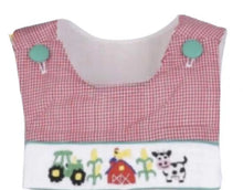 Load image into Gallery viewer, Tractor and Farm Animals Smocked
Shortalls - Image #1
