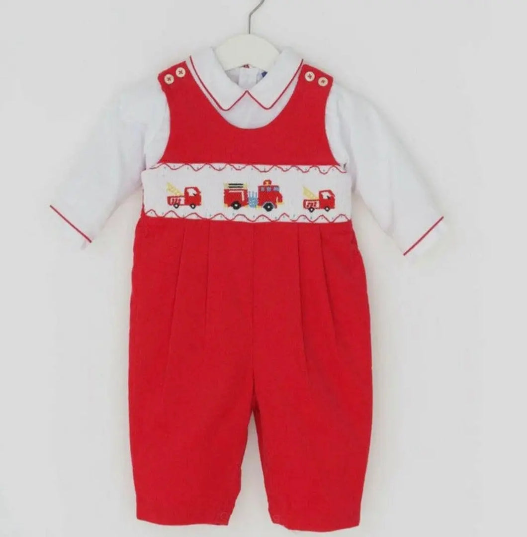 Basic Boy 2pc Fire Truck Longalls - Image #1